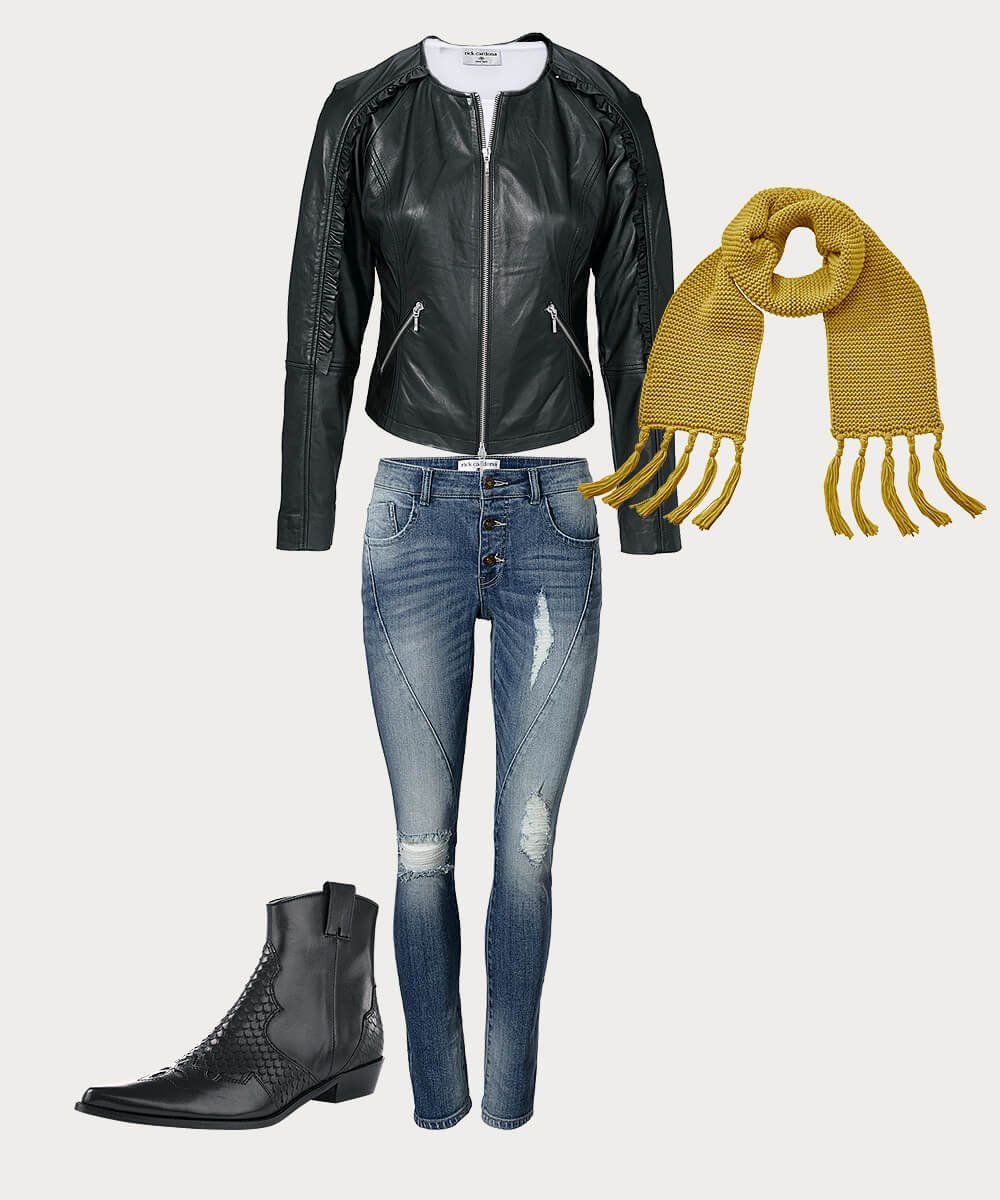 Weißes Shirt mit Skinny Jeans Weißes Shirt mit Skinny Jeans