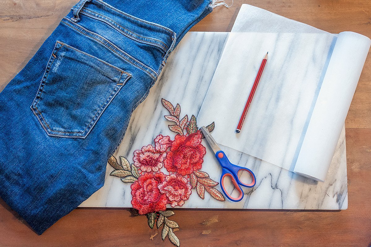 DIY Jeans: Blumenstickerei 