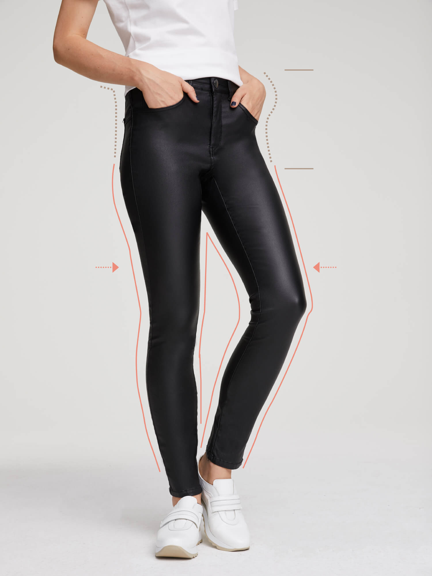 Slim Fit Hose schwarz