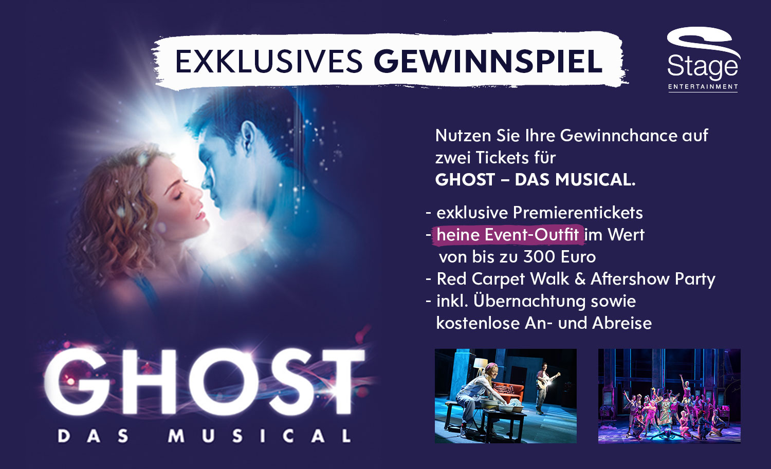 Exklusives Gewinnspiel - zwei Tickets für Ghost - Das Musical.