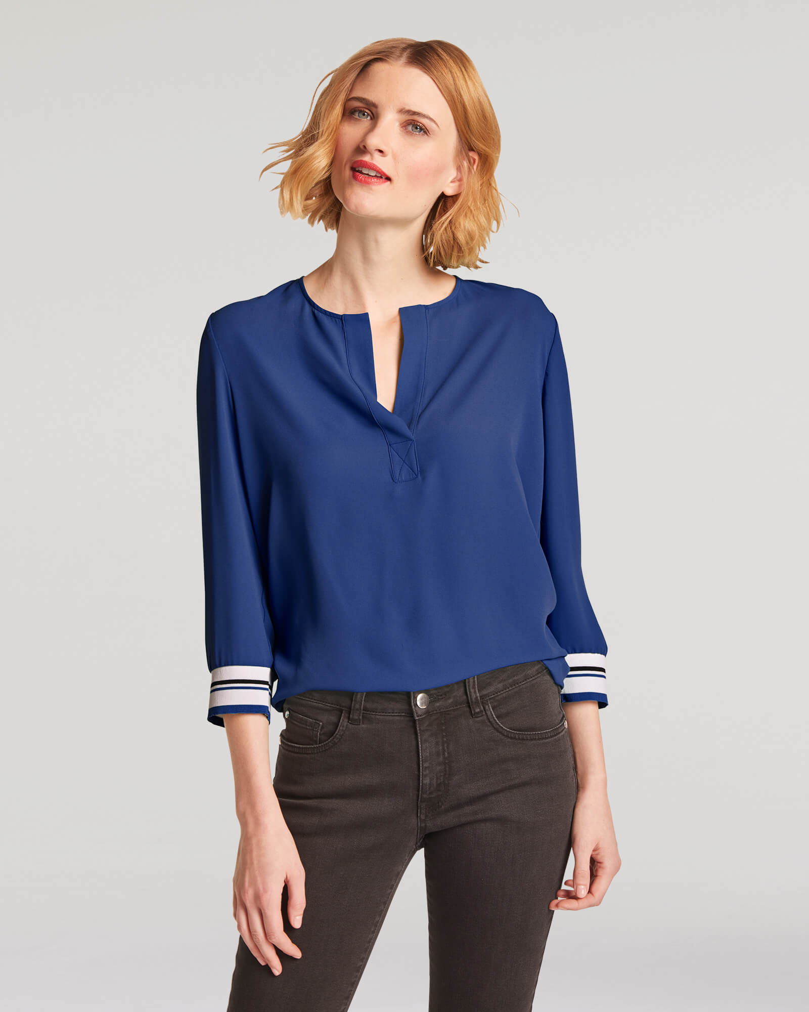 sportliche Bluse Blau