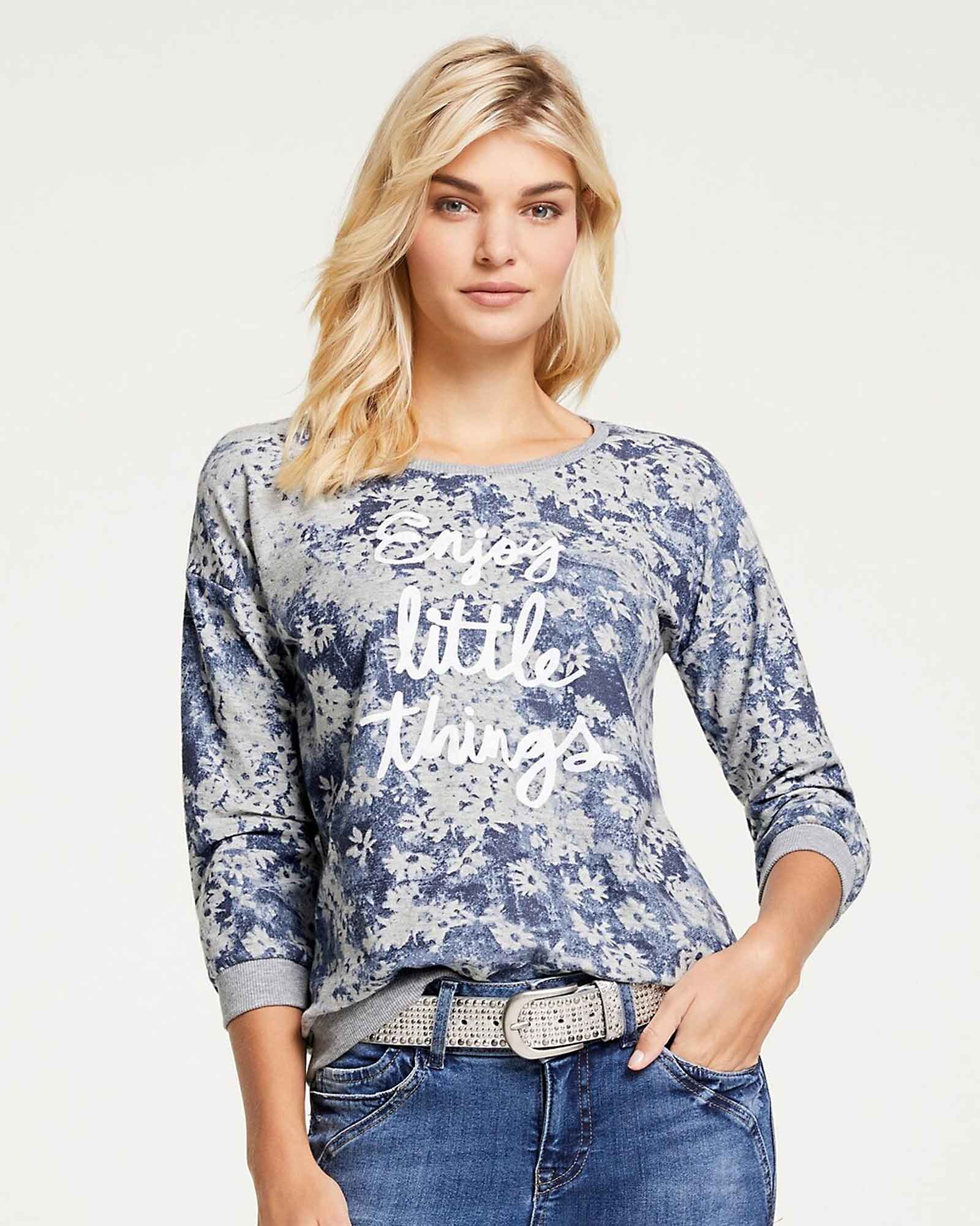 Sweatshirt mit Blütenprint