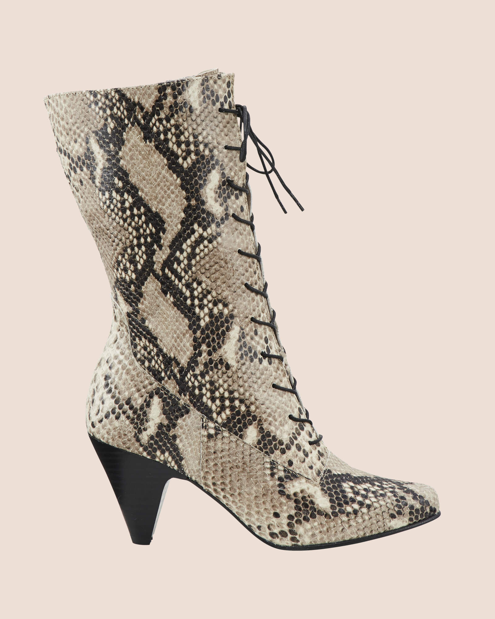 Stiefelette mit Snake-Optik