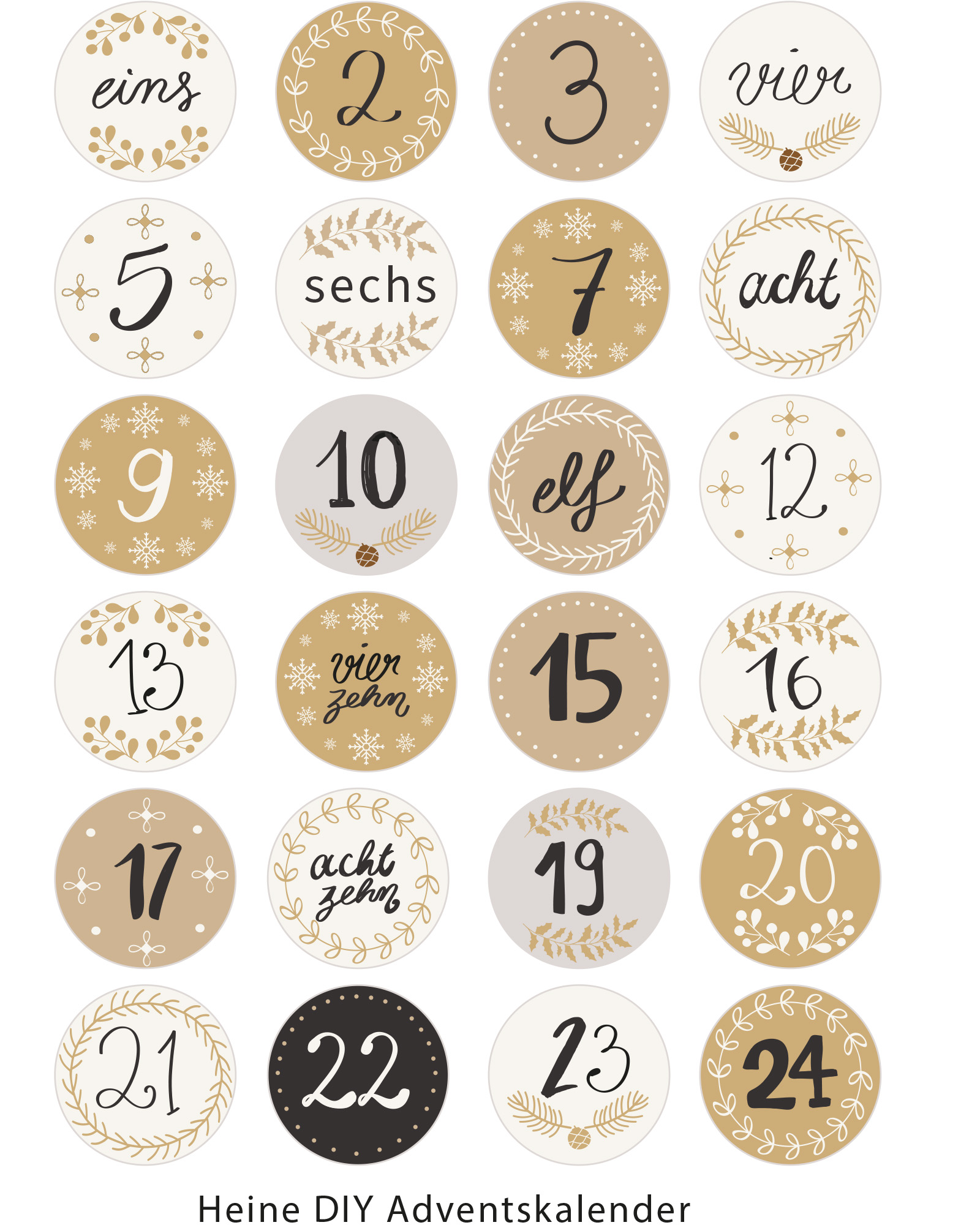 adventskalender gold