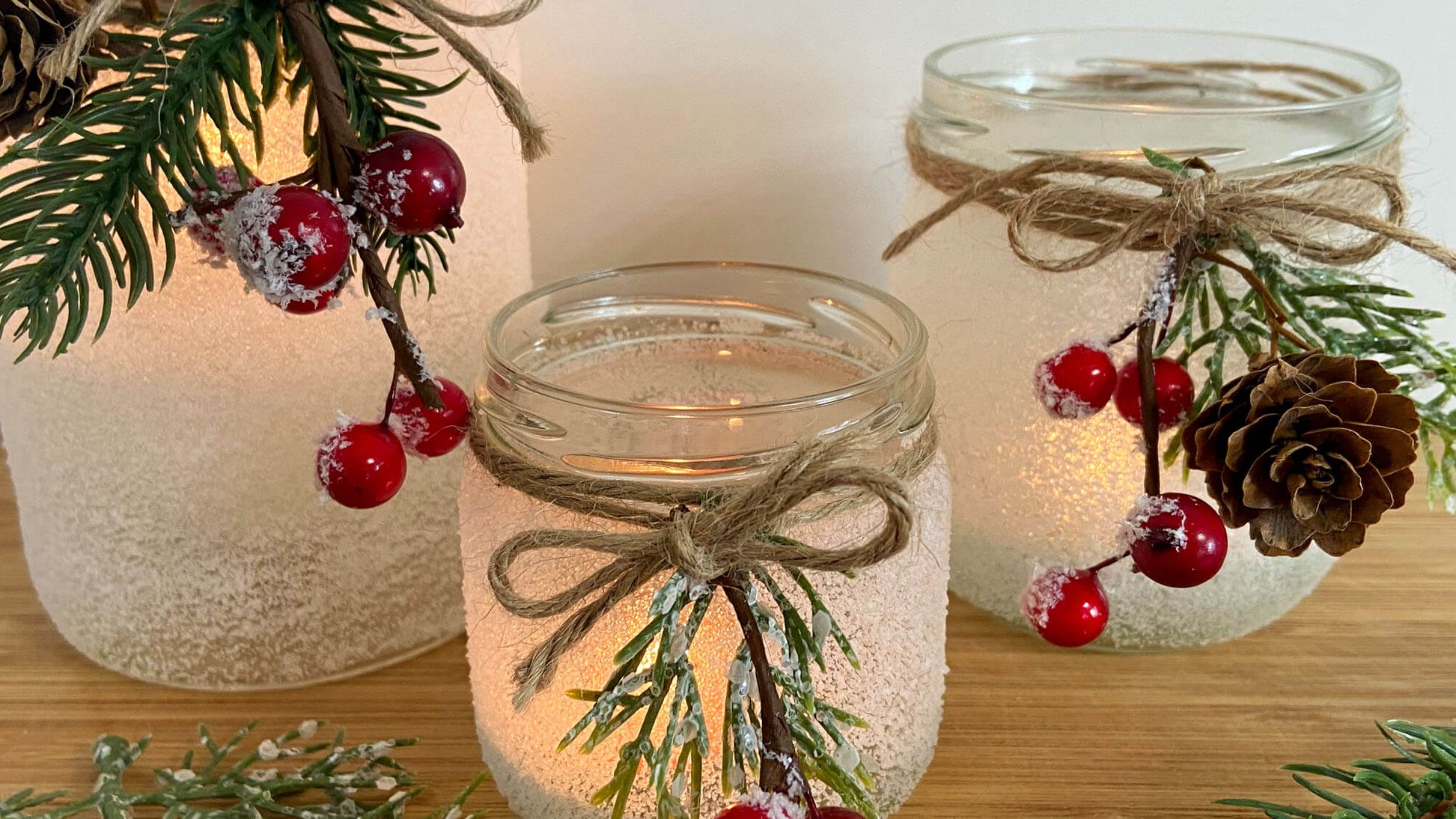 DIY WeihnachtsDeko Verschneite Windlichter Styles & Stories der