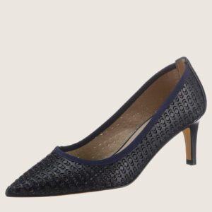 Blauer Pumps mit Cut-Out-Dessin